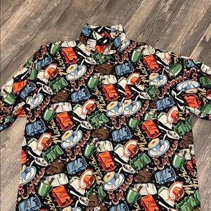 Vibrant Espresso-Themed Multicolor Men's Shirt